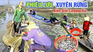 PHIÊU LƯU XUYÊN ĐẤT RỪNG BIÊN GIỚI CAMPUCHIA  TRÚNG MÁNH LUỒNG CÁ QUÁ LỚN MÙA NƯỚC NỔI [upl. by Kohler783]