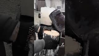 Splitting wood with powerful tool daily satisfying shorts trending [upl. by Eglantine]