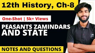 Peasants Zamindars and The State  Class 12 History Chapter 8 OneShot  Notes [upl. by Melcher]