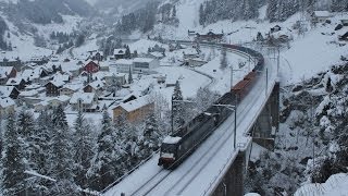 Wassen und Göschenen  LION Re 420 und Trenitalia EC [upl. by Kutzer]