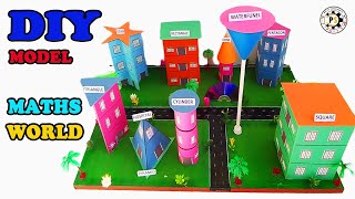 DIY MATHS WORLD  GEOMETRICAL CITY  GEOMETRICAL SHAPES MODEL 3D [upl. by Intihw]