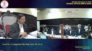 18 November 2024  Court No 14  Live Streaming of the Court proceedings [upl. by Naellij134]