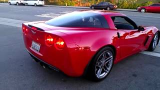 Stock C6 Corvette Z06 exhaust note and take off [upl. by Urba]