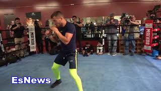 Vasyl Lomachenko Shadow Boxing Super Fast Hands EsNews Boxing [upl. by Marylinda]