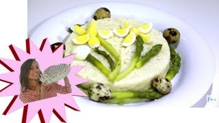 Timballo di Riso  Uova di Quaglia ed Asparagi  Le Ricette di Alice [upl. by Dupuis]