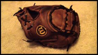 Vintage Wilson A3000 Catchers Mitt Relace  Before and After Glove Repair [upl. by Anerda]