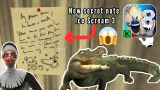 Ice Scream 3 new secret note  Crocodile 🐊 in Ice Scream 8 😯 [upl. by Atnim]