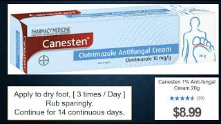 Canesten 3D for 14 days tinea athelets foot feet clotrimazole anti fungal OTC Roze pharm [upl. by Burck648]