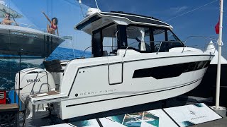 2024 Jeanneau Merry Fisher 895 series 2 walk through at 2023 Cannes Boat Show [upl. by Nami]