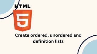 Create ordered unordered and definition lists in html [upl. by Etrem]