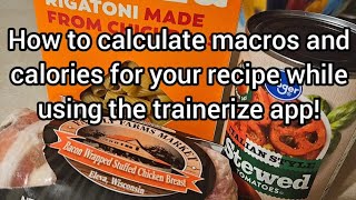 How to calculate macros and calories for your recipe while using the trainerize app [upl. by Bigg]