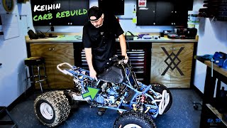 Keihin Carb Rebuild on Quadracer 250r [upl. by Wesle]