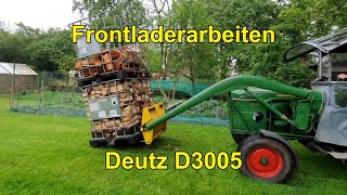 Frontladerarbeiten mit Deutz D3005 [upl. by Marlow101]