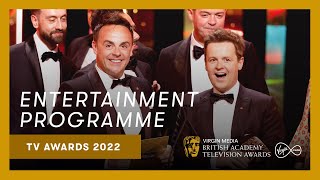 Ant amp Dec win the first award for Saturday Night Takeaway  Virgin Media BAFTA TV Awards 2022 [upl. by Elletsyrk]