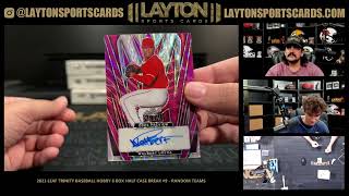 2023 Leaf Trinity Baseball Hobby 6 Box Half Case Break 9 [upl. by Ahsaelat]