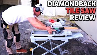 Diamondback Tile Saw Review by Harbor Freight Part 2 [upl. by Fidellas]