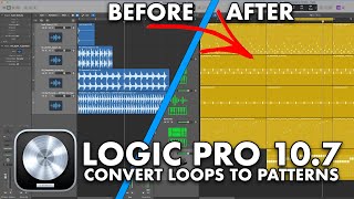 Logic Pro 107  Convert Audio Loops to Pattern Regions Loop Slicing [upl. by Wilser724]