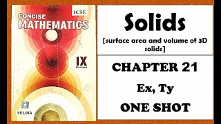 ICSE Class 9  Solids  Chapter 21  Selina  Concise Mathematics [upl. by Almund]