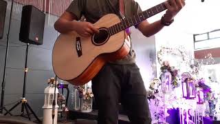 OM Gmelina top with Philippine mahogany featuring Iris Belcat 2 preamp [upl. by Si]