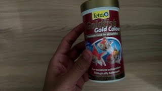 Tetra gold colour goldfish food unboxing [upl. by Eel436]