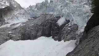 Glacier dArgentière  Rive gauche  Chute de séracs [upl. by Downey180]