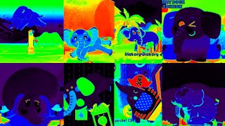 HICKORY DICKORY DOCK  ALL ELEPHANT BREAK THE CLOCK PART  COLOR INVERTION  THERMOGRAM [upl. by Ayres704]