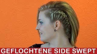 Seitliche französische Zopf mittellange lange Haare • Mega Volumen mit Kreppeisen [upl. by Eilrebma]