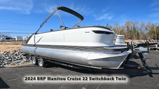 The New 2024 BRP Manitou Cruise 22 Switchback Twin [upl. by Adnama141]