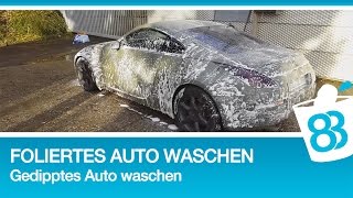 Foliertes oder gedipptes Auto richtig waschen putzen und reinigen  Matten Autolack reinigen waschen [upl. by Kaden718]