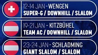 Calendrier hommes saison ski alpin 20232024 [upl. by Suilenroc993]