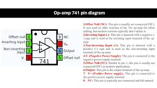 Operational Amplifier  Op amp 741 pin diagram [upl. by Reggie]