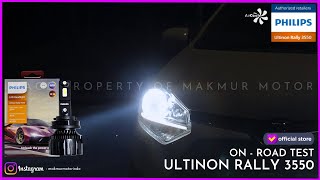 PHILIPS ULTINON RALLY 3550 50W  ON ROAD TEST [upl. by Odraboel]