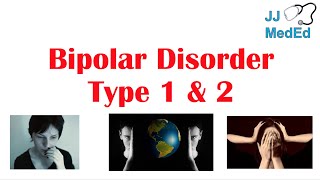 Bipolar Disorder Type 1 vs Type 2  Risk Factors Symptoms Diagnosis Treatment [upl. by Deane34]