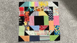 Scrappy folded corners quilt block tutorial [upl. by Au]