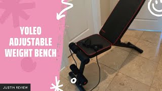 Yoleo Adjustable Weight Bench Review Test  Yoleo Utility Weight Benches for Full Body Workout [upl. by Yleek]