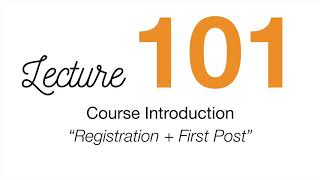 Lecture 101  Course Introduction Virtual [upl. by Latsyrd818]