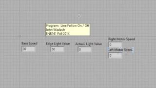 MCC ENR161 Labview EV3 Light Line Follow F16 [upl. by Ahoufe594]