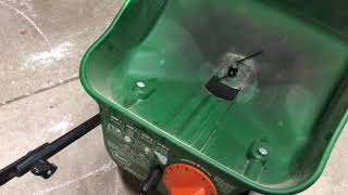 Broken Scotts Mini Spreader  Fixing Fertilizer Spreader That Wont Throw [upl. by Ecaj]