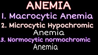 Full introduction of Macrocytic Anemia💯 Microcytic Hypochromic Anemia🔥Normocytic normochromic Anemia [upl. by Annirtak480]