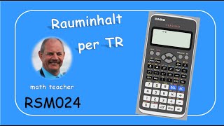 Rauminhalt eines Rotationskörpers berechnen mit Casio fx991 DE X RSM024 [upl. by Seuqramed]