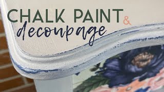 Chalk Paint and Decoupage  Dresser Makeover [upl. by Strade72]