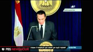 President Hosni Mubarak Addresses Egypt ARABIC [upl. by Ymer]