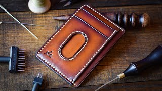 How To Make A Leather Card Wallet  With Seven Pockets  Leather Craft [upl. by Chastain]