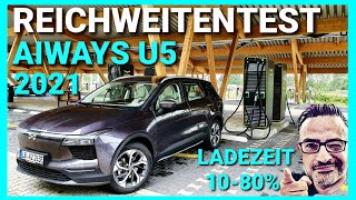 2021er AIWAYS U5 Elektroauto Reichweite und Ladeleistung im Realen Alltag [upl. by Yehudit268]