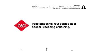 Troubleshooting your garage door opener beeping and flashing [upl. by Romney]