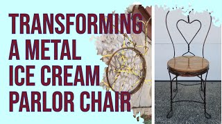 Transforming a metal ice cream parlor chair [upl. by Merfe]