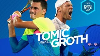 Bernard Tomic vs Sam Groth Highlights HD Australian Open 2015 [upl. by Blakely]