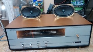 Radio Amplificador de los 70s reparaciòn ruido o zumbido en bocinas [upl. by Aniretak255]