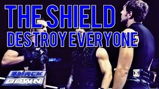 WWE The Shield destroy SMACKDOWN  26042014 [upl. by Khanna]