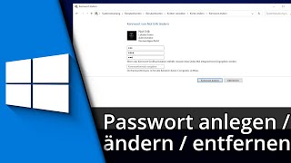 Windows 10 Passwort entfernen  ändern  anlegen ✅ Tutorial [upl. by Riabuz734]